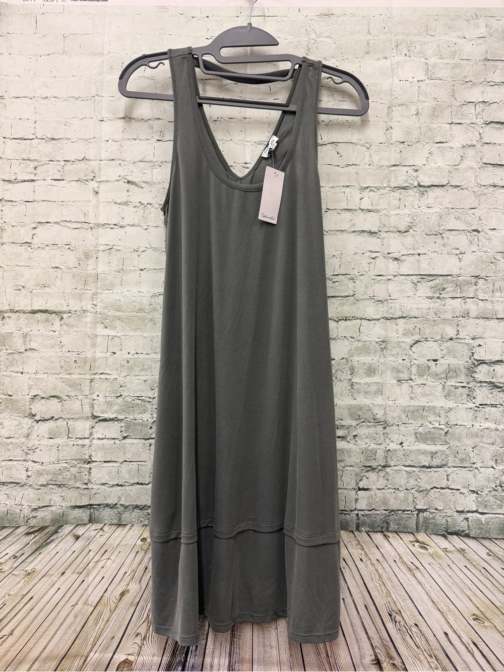 Splendid Olive Ribbed sleeveless dress NWT